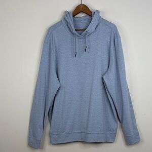 Rhoback Hesi Hoodie Mens XL Heathered Blue Stretch Performance Golf Shirt
